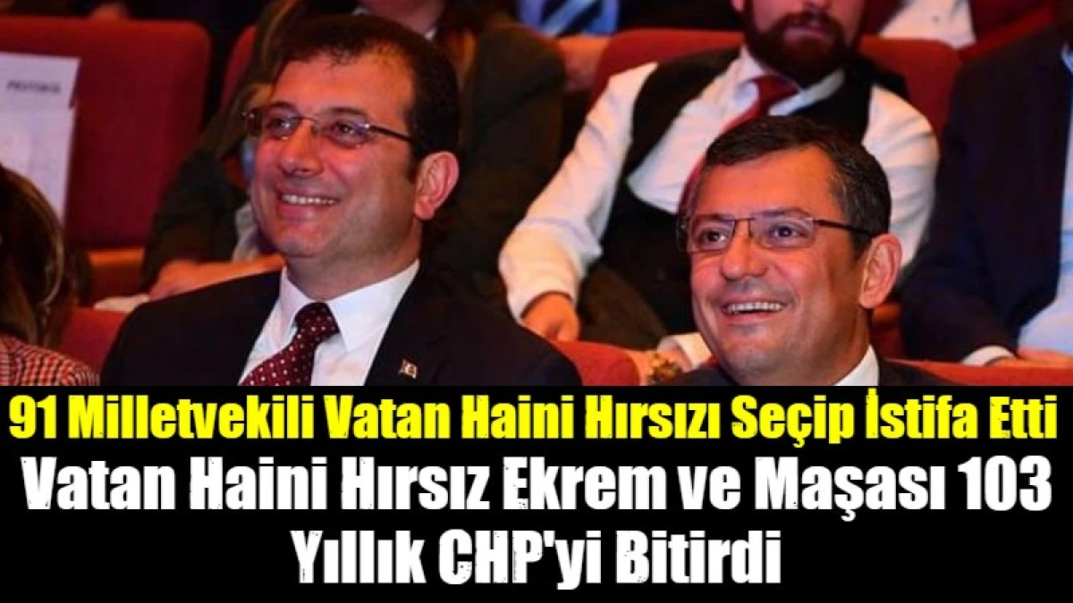 91 Milletvekili Vatan Haini Hırsızı Se&ccedil;ip İstifa Etti