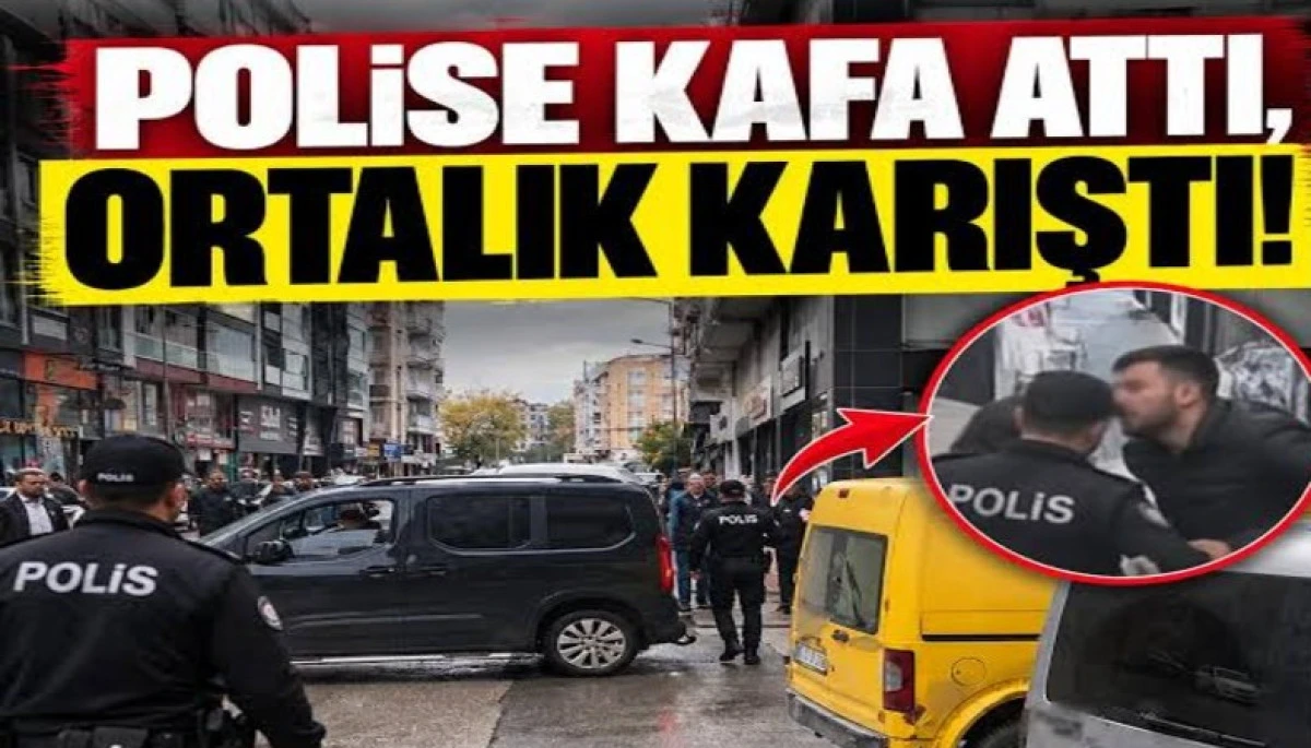 Al&ccedil;ak Polise Kafa Attı