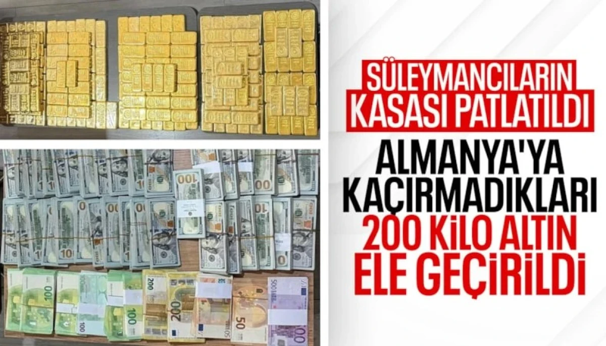 Alihan Kuriş su&ccedil; &ouml;rg&uuml;t&uuml;ne operasyonda 200 kg k&uuml;l&ccedil;e altın ele ge&ccedil;irildi