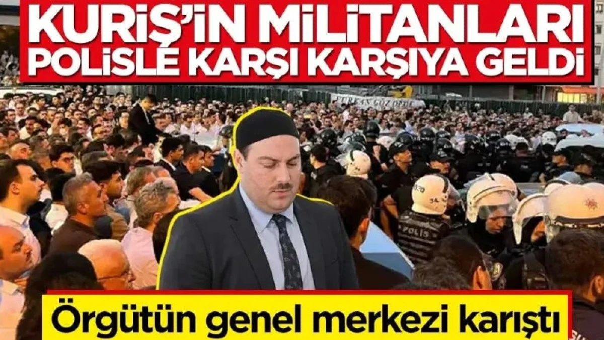 Alihan Kuriş'in militanları polisle karşı karşıya geldi