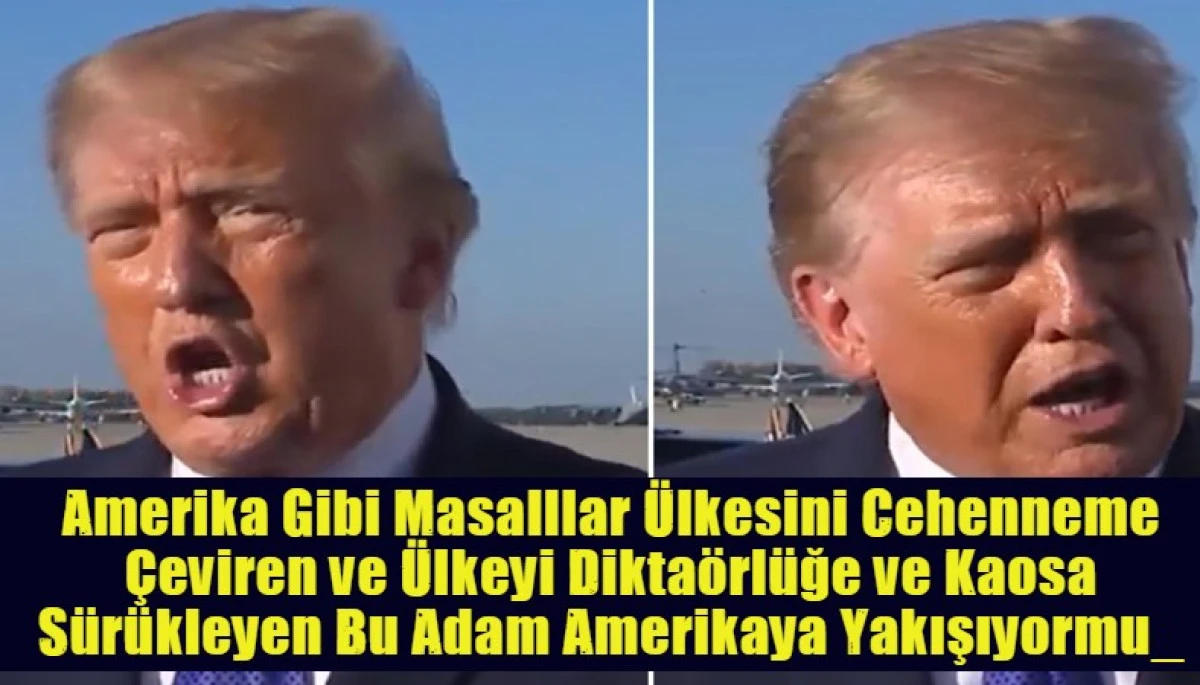 Amerika Gibi Masalllar &Uuml;lkesini Cehenneme &Ccedil;eviren ve &Uuml;lkeyi Dikta&ouml;rl&uuml;ğe ve Kaosa S&uuml;r&uuml;kleyen Bu Adam Amerikaya Yakışıyormu_