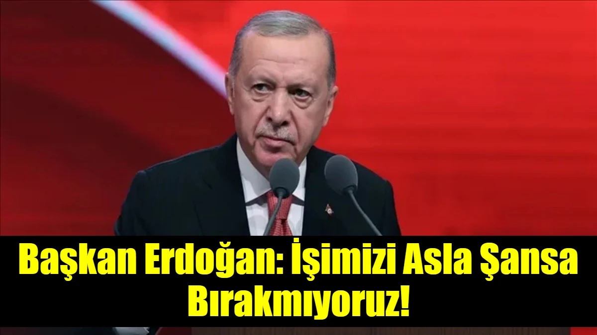 Başkan Erdoğan: İşimizi Asla Şansa Bırakmıyoruz!