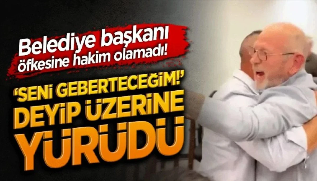 Belediye başkanı &ouml;fkesine hakim olamadı! 