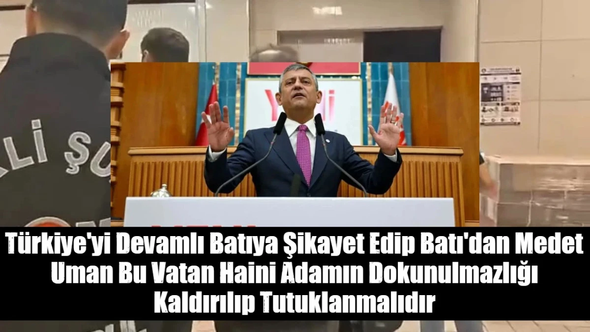 Bu Vatan Haini Hırsız Adamın Dokunulmazlığı Kaldırılıp Tutuklanmalı