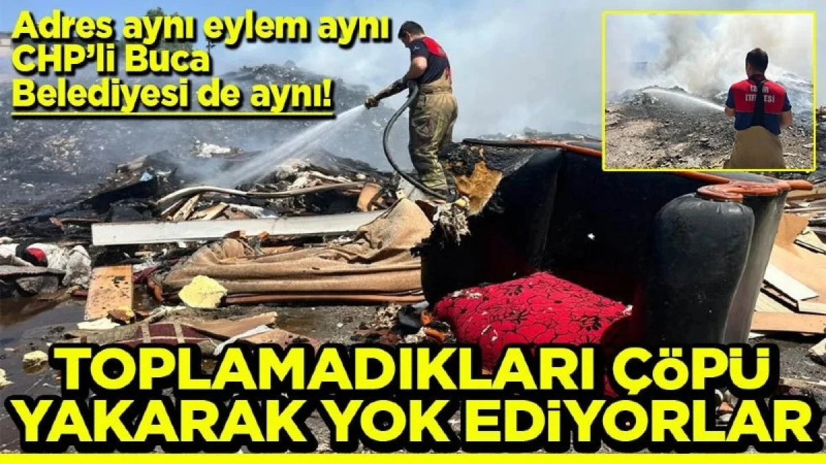 CHP Toplamadığı &Ccedil;&ouml;pleri Yakarak Yok Ediyorlar