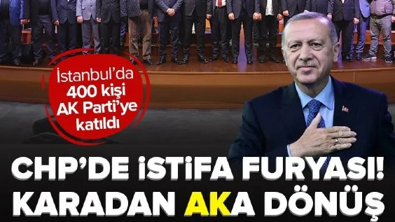 CHP'den İstifa Eden 400 Kişi AK Parti'ye Katıldı!.