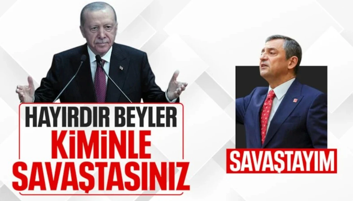Cumhurbaşkanı Erdoğan'dan &Ouml;zg&uuml;r &Ouml;zel'in 'savaştayız' s&ouml;z&uuml;ne tepki