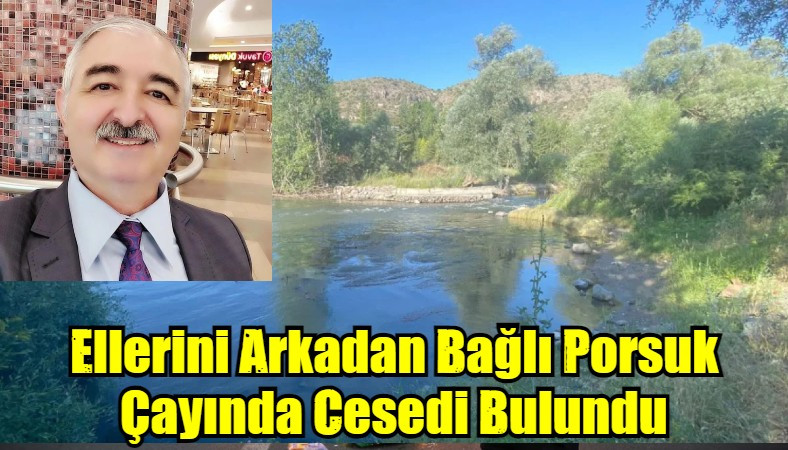 Ellerini Arkadan Bağlı Porsuk Çayında Cesedi Bulundu