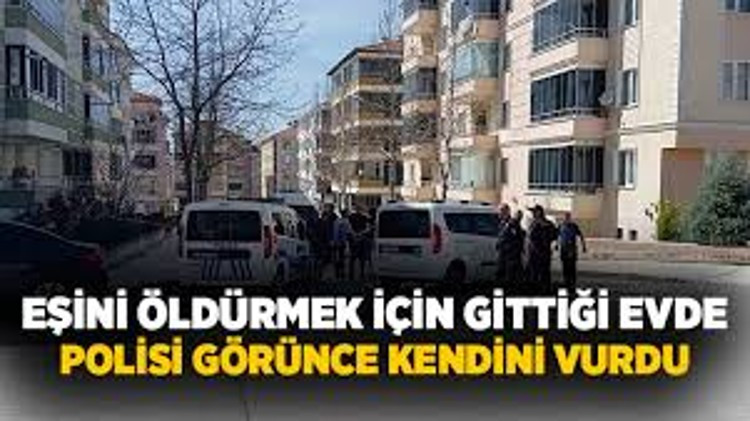 Eşini Öldürmek İçin Gittiği Evde Polisi Görünce Kendini vurdu