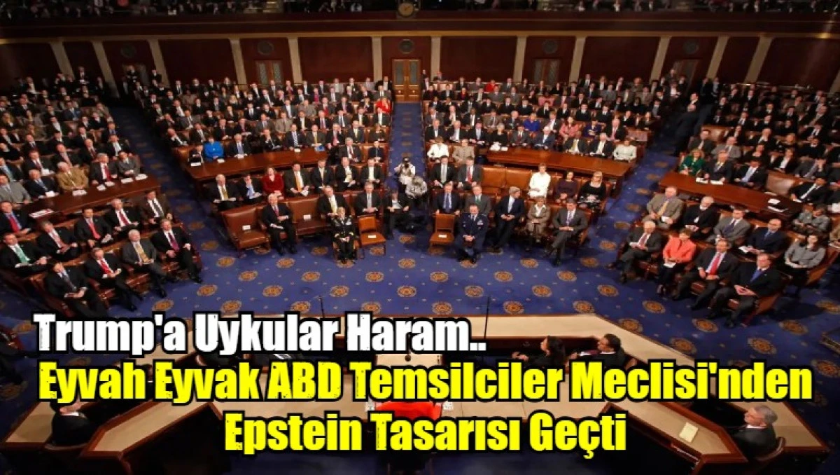 Eyvah Eyvak ABD Temsilciler Meclisi'nden Epstein Tasarısı Geçti