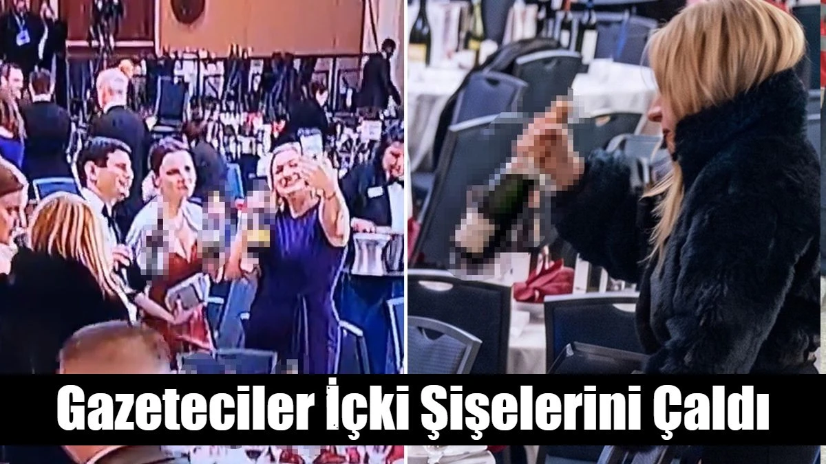 Gazeteciler İ&ccedil;ki Şişelerini &Ccedil;aldı
