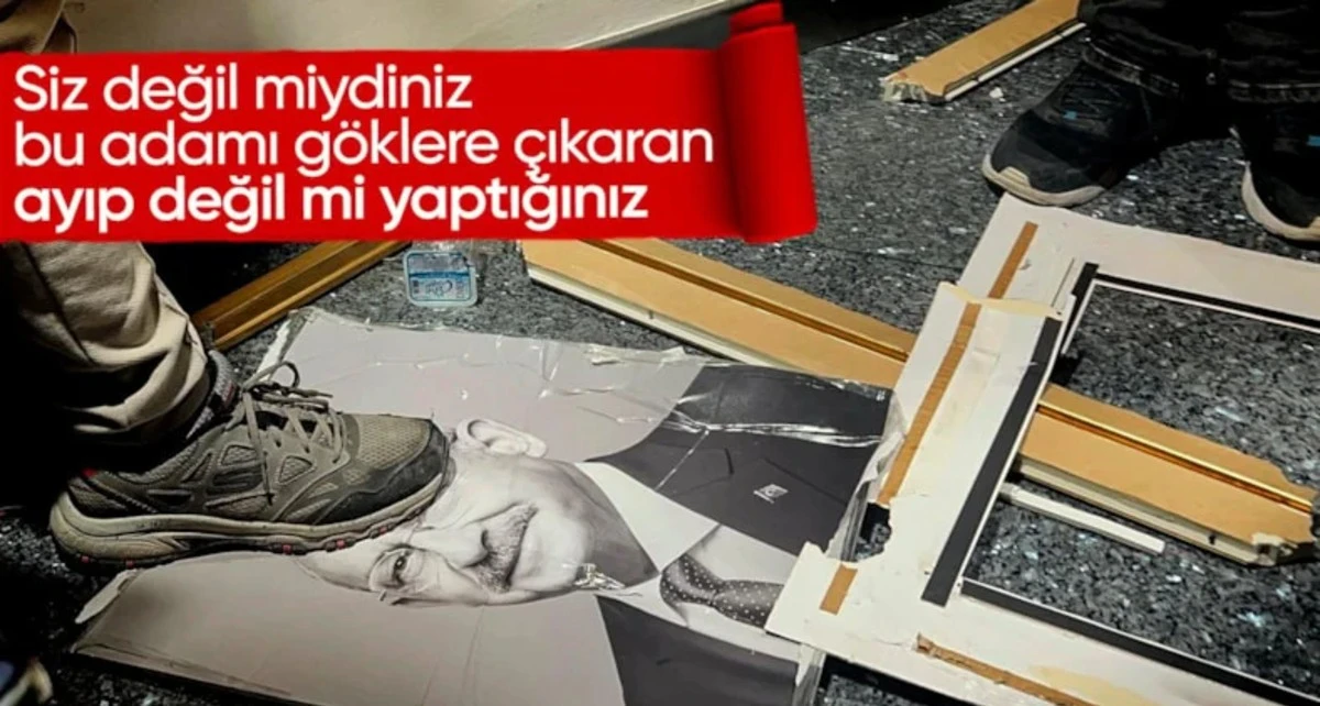Genel Merkez'de Kılı&ccedil;daroğlu'nun resmini par&ccedil;aladılar