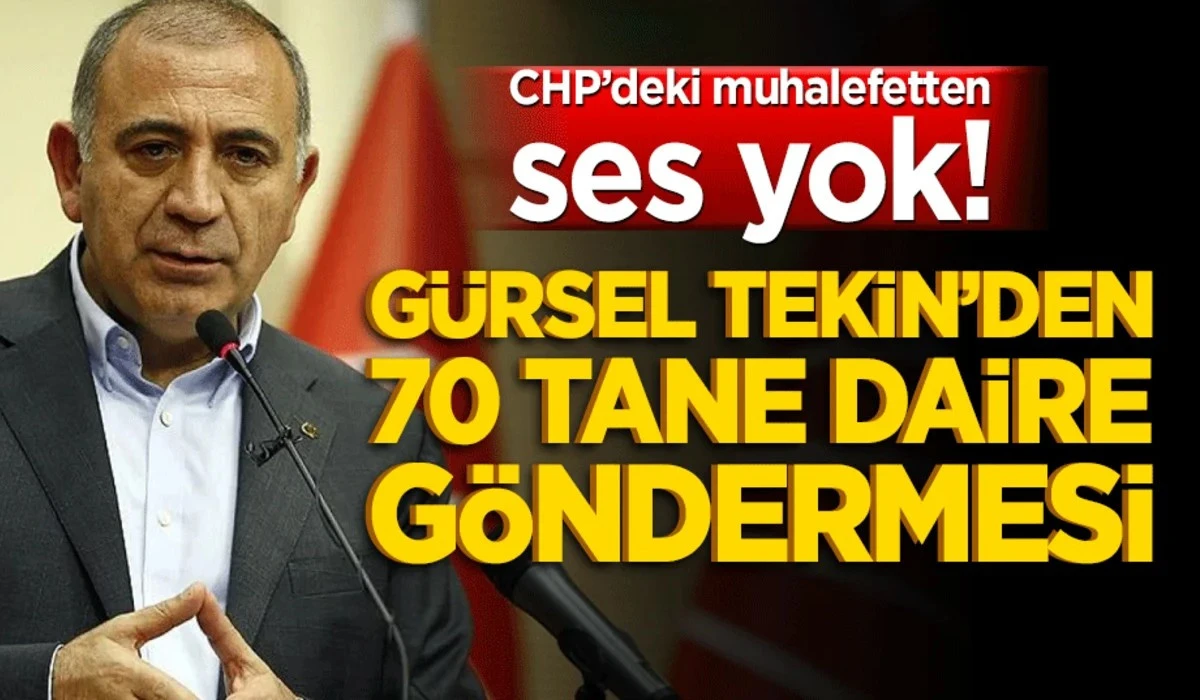 G&uuml;rsel Tekin&rsquo;den 70 tane daire g&ouml;ndermesi