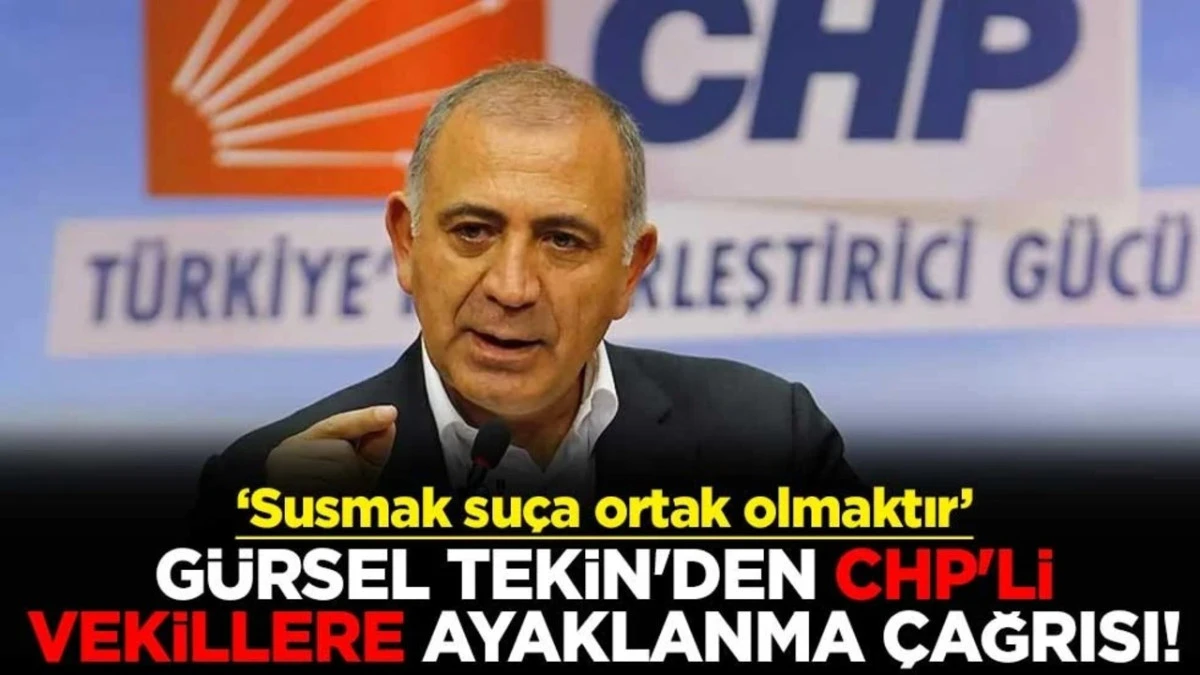 Gürsel Tekin'den CHP'li vekillere ayaklanma çağrısı!