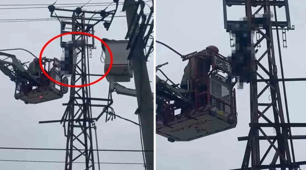 Hırsızlık İ&ccedil;in &Ccedil;ıktığı Elektrik Direği Sonu Oldu