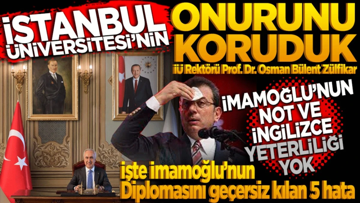 İmamoğlu'nun not ve İngilizce yeterliliği yok