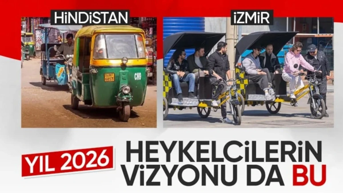 İzmir'deki bisiklet taksiler Hindistan'ı andırdı