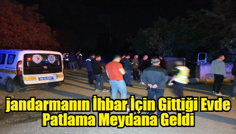 jandarmanın İhbar İçin Gittiği Evde Patlama Meydana Geldi