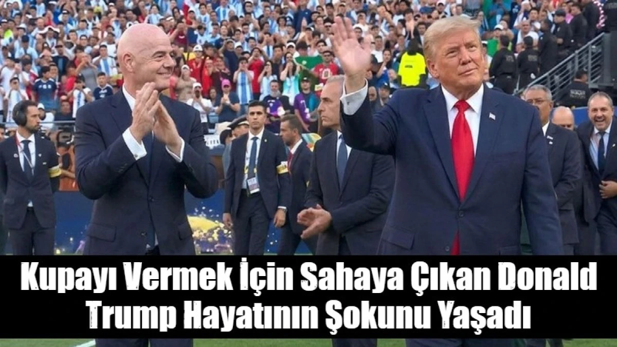 Kupayı Vermek İ&ccedil;in Sahaya &Ccedil;ıkan Donald Trump Hayatının Şokunu Yaşadı