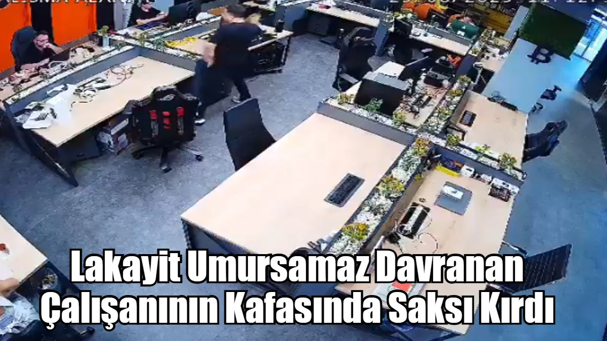 Lakayit Umursamaz Davranan Çalışanının Kafasında Saksı Kırdı