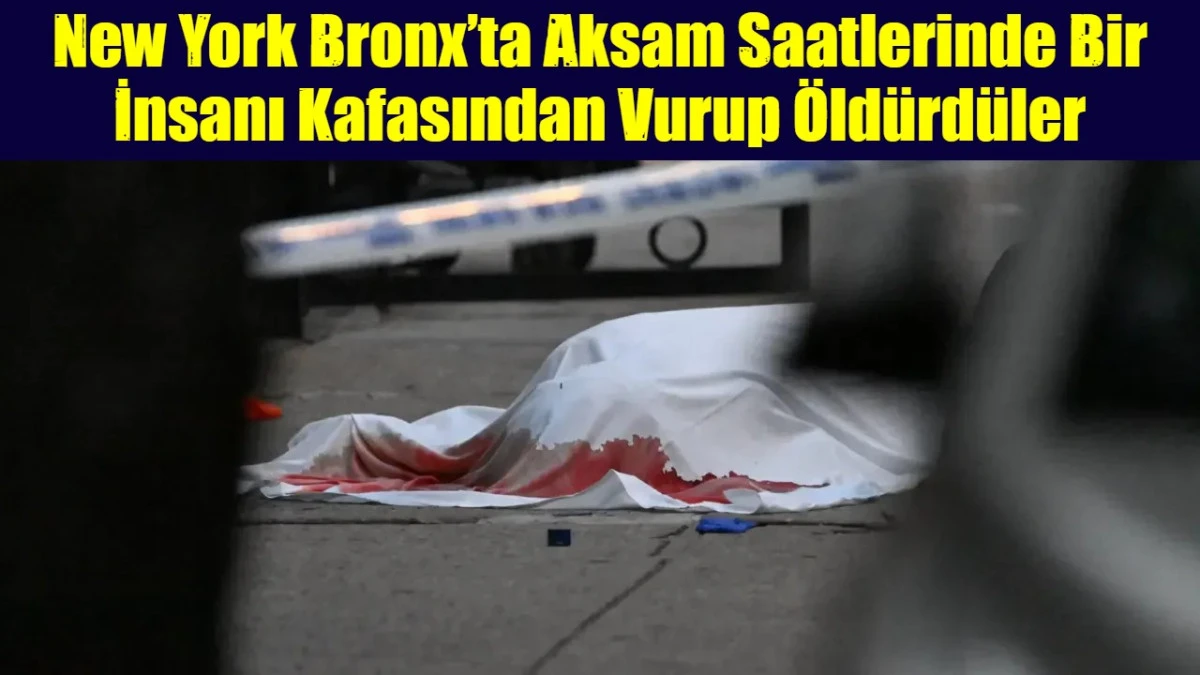 New York Bronx&rsquo;ta Aksam Saatlerinde Bir İnsanı Kafasından Vurup &Ouml;ld&uuml;rd&uuml;ler