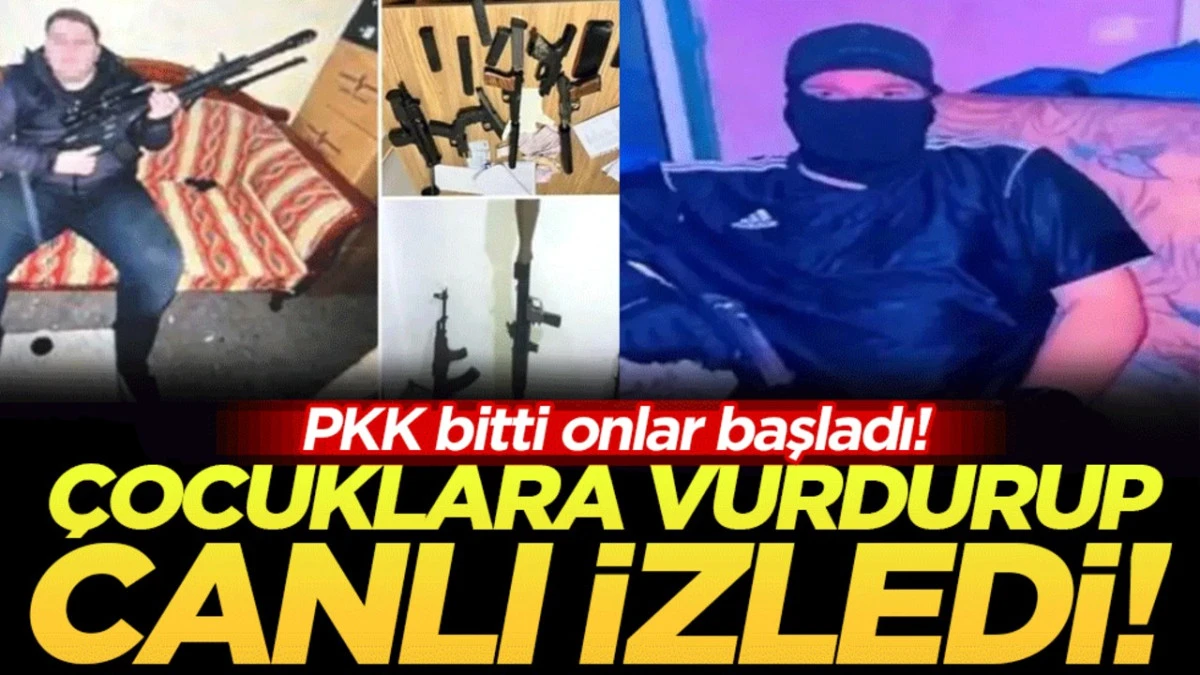 PKK bitti onlar başladı: &Ccedil;ocuklara kurşunlattı canlı izledi!