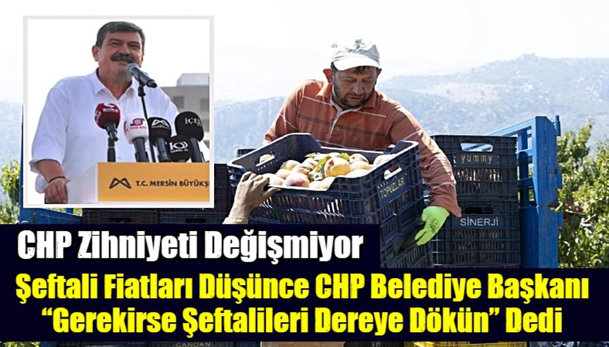 Şeftali Fiatları D&uuml;ş&uuml;nce CHP Belediye Başkanı &ldquo;Gerekirse Şeftalileri Dereye D&ouml;k&uuml;n&rdquo; Dedi