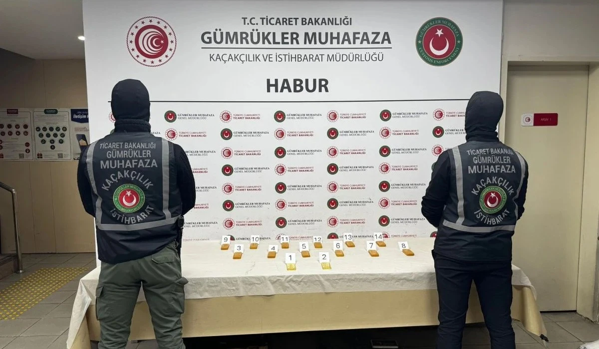 Şırnak sınır kapısında 41 kilo ka&ccedil;ak altın ele ge&ccedil;irildi