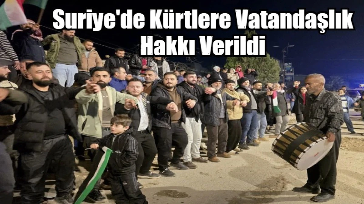 Suriye'de K&uuml;rtlere Vatandaşlık Hakkı Verildi