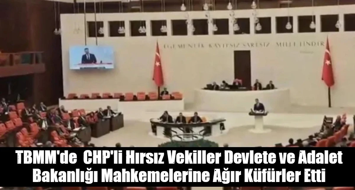 TBMM'de  CHP'li Hırsız Vekiller Devlete ve Adalet Bakanlığı Mahkemelerine Ağır K&uuml;f&uuml;rler Etti