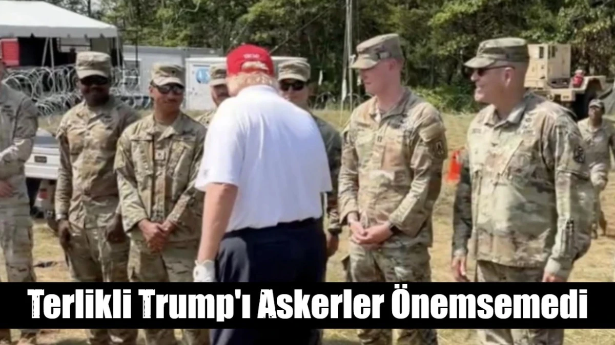 Terlikli Trump'a askerlerden selamsız karşılık