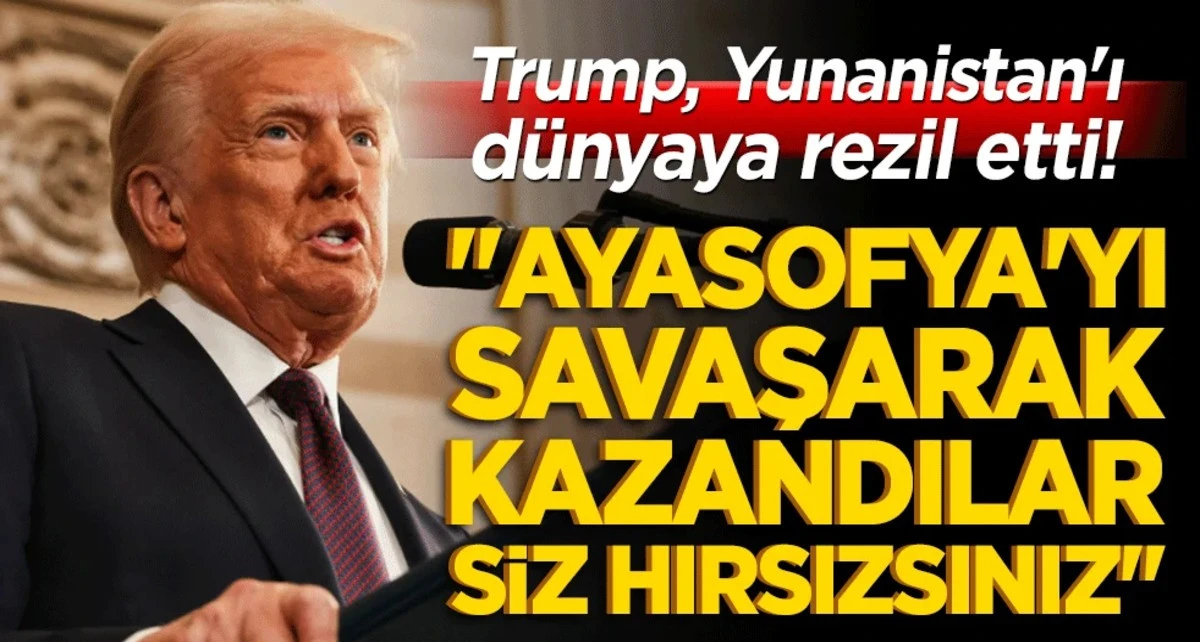 T&uuml;rkler "Ayasofya'yı savaşarak kazandılar siz hırsızsınız" dedi!