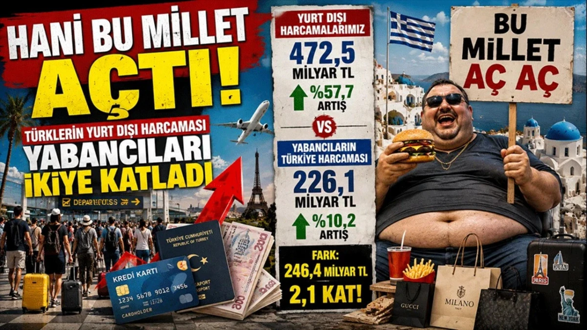 T&uuml;rkler yurt dışında harcamada yabancıları ikiye katladı