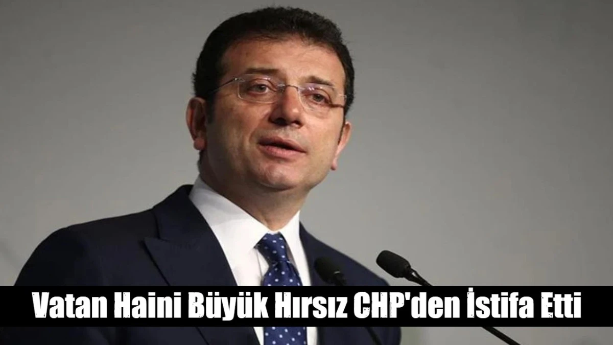 Vatan Haini B&uuml;y&uuml;k Hırsız CHP'den İstifa Etti