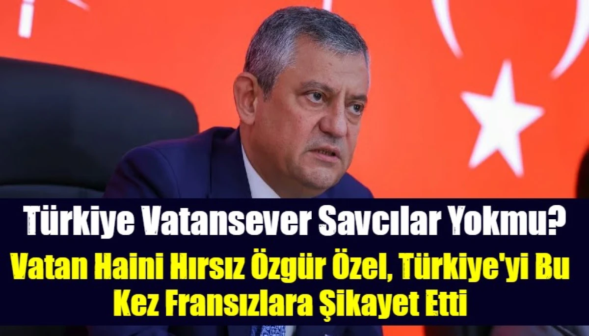 Vatan Haini Hırsız &Ouml;zg&uuml;r &Ouml;zel, T&uuml;rkiye'yi Bu Kez Fransızlara Şikayet Etti