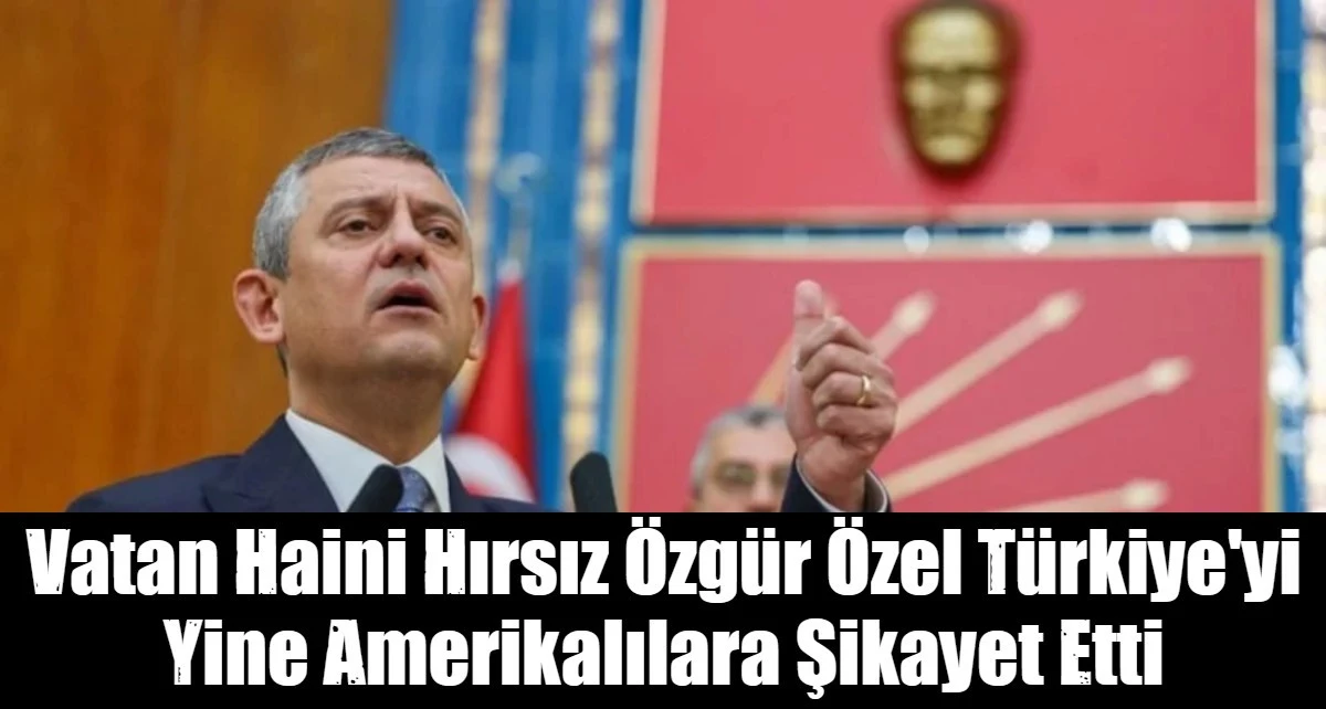 Vatan Haini Hırsız &Ouml;zg&uuml;r &Ouml;zel T&uuml;rkiye'yi Yine Amerikalılara Şikayet Etti